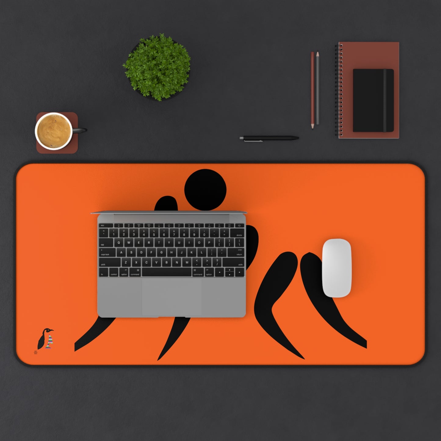 Desk Mat: Wrestling Orange