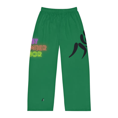 Panlalaking Pajama Pants: Wrestling Dark Green 