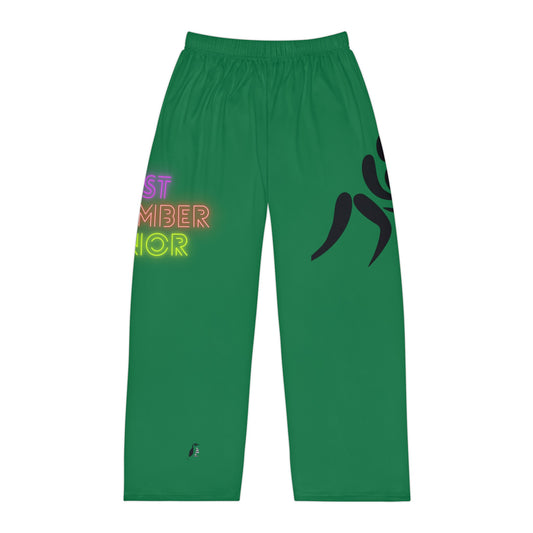 Men's Pajama Pants: Wrestling Dark Green