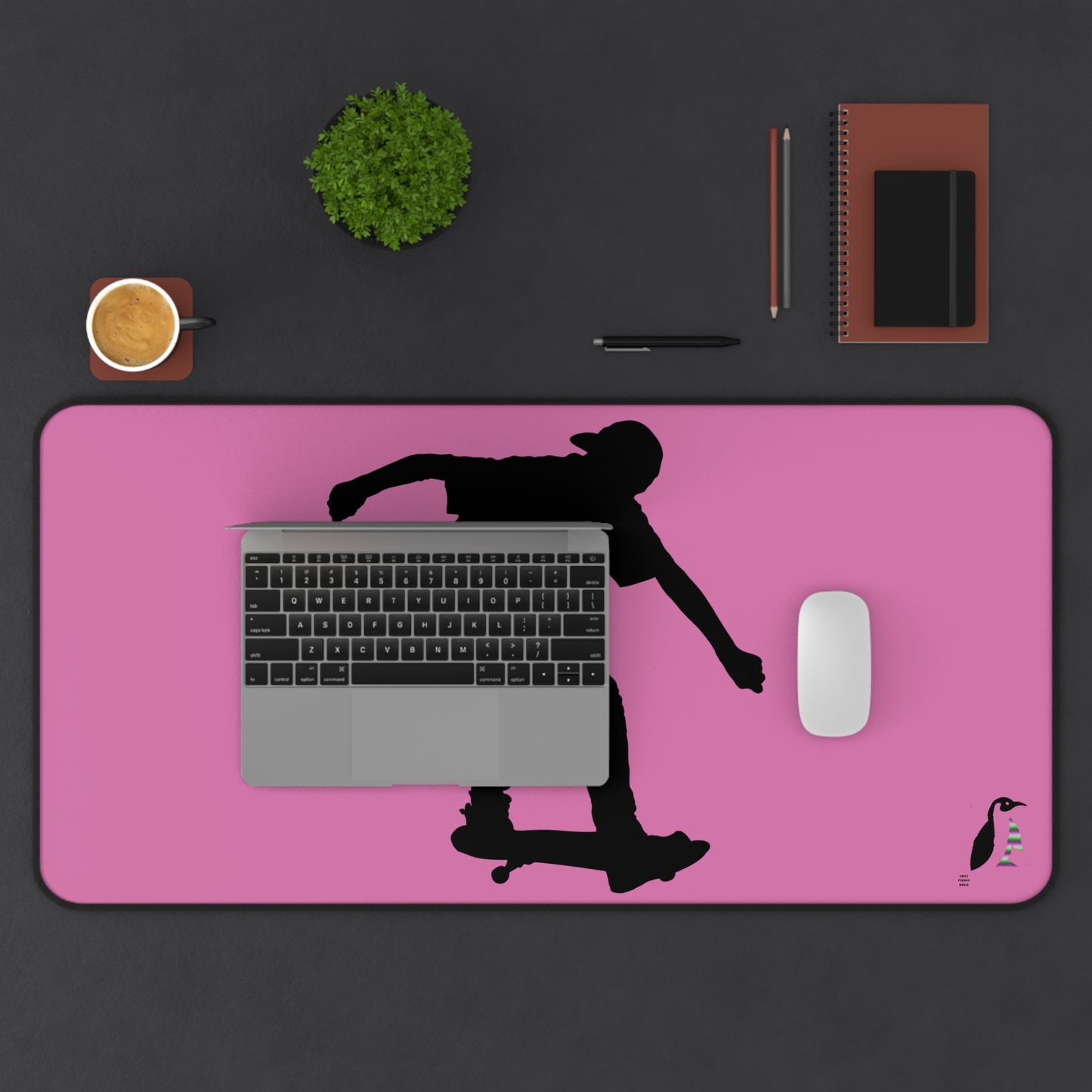 Desk Mat: Skateboarding Lite Pink