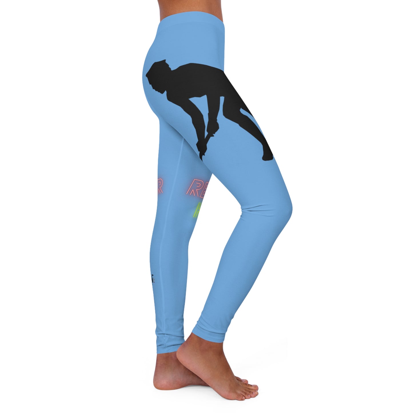 Women's Spandex Leggings: Hockey Lite Blue