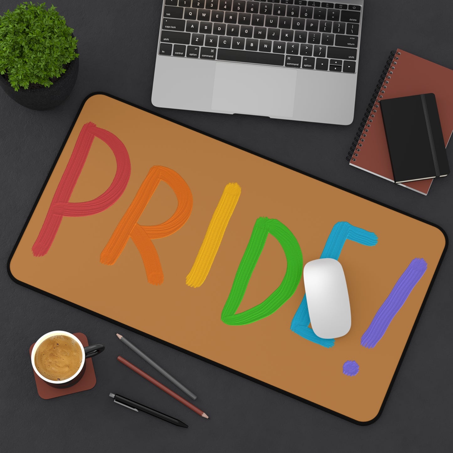 Desk Mat: LGBTQ Pride Lite Brown