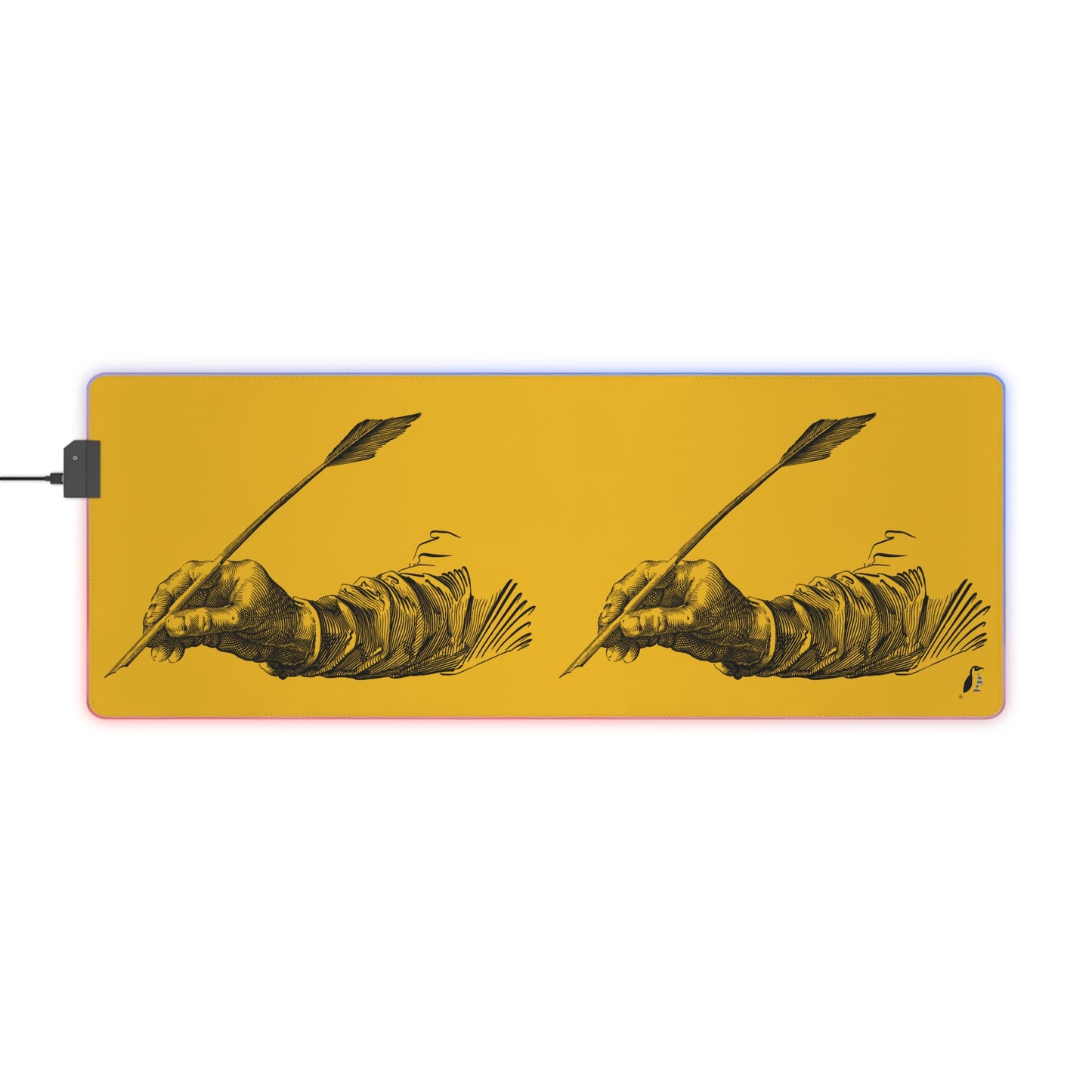 LED Gaming Mouse Pad: Writing Yellow