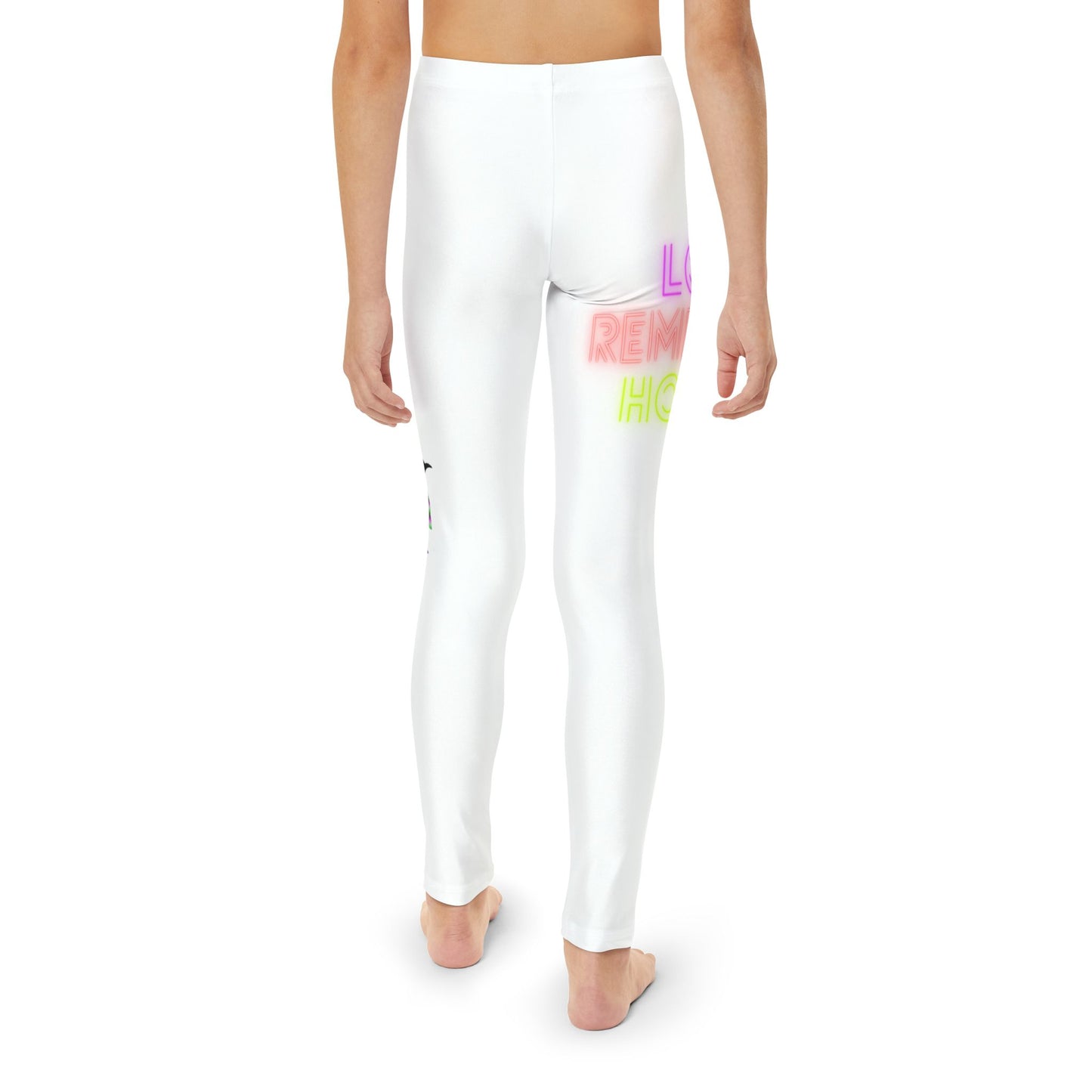 Youth Full-Length Leggings: Lost Remember Honor White