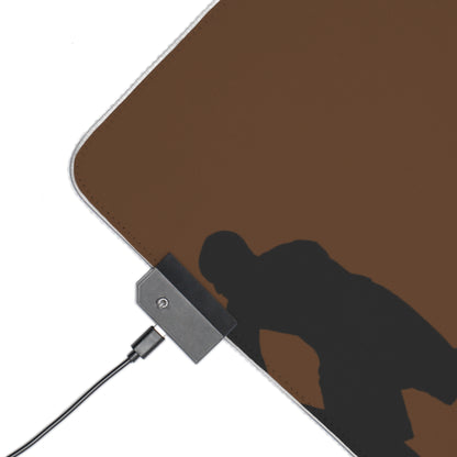 LED Gaming Mouse Pad: Basketball Brown