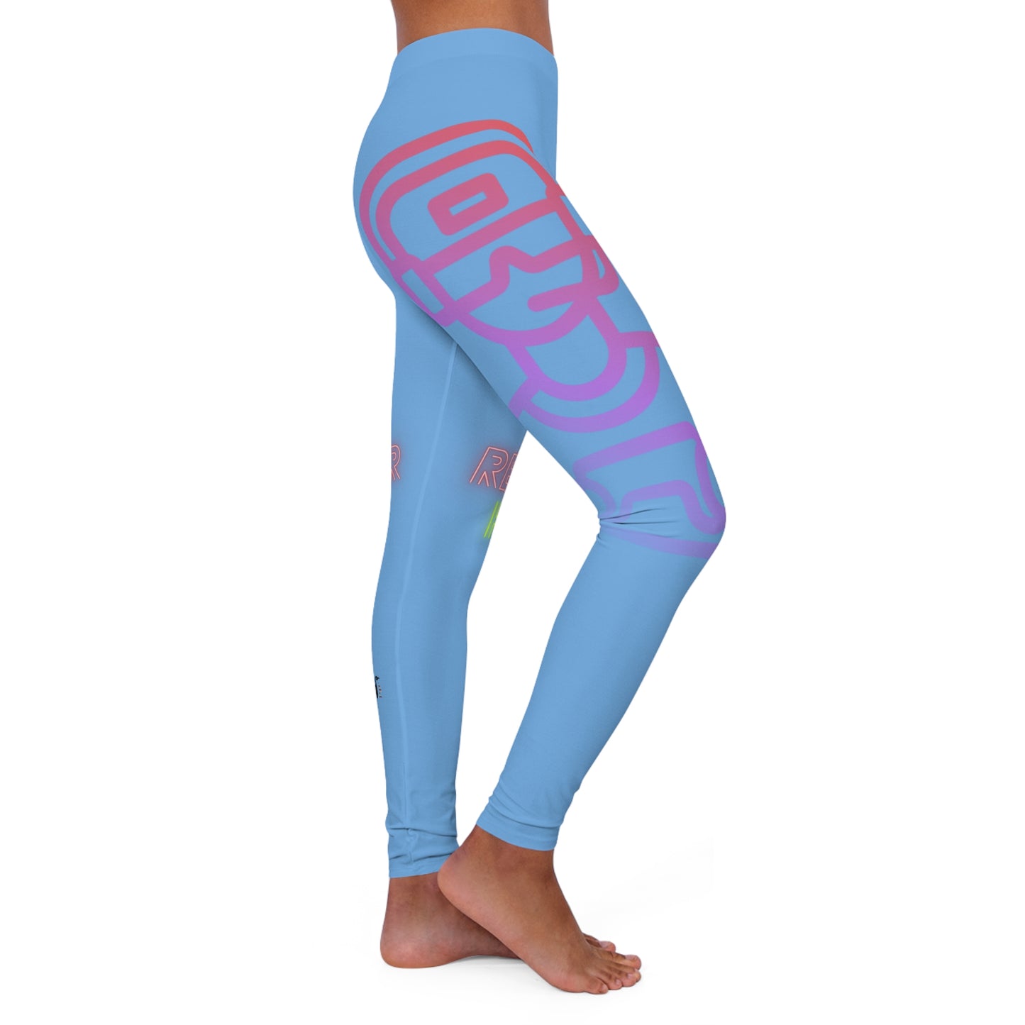 Women's Spandex Leggings: Gaming Lite Blue