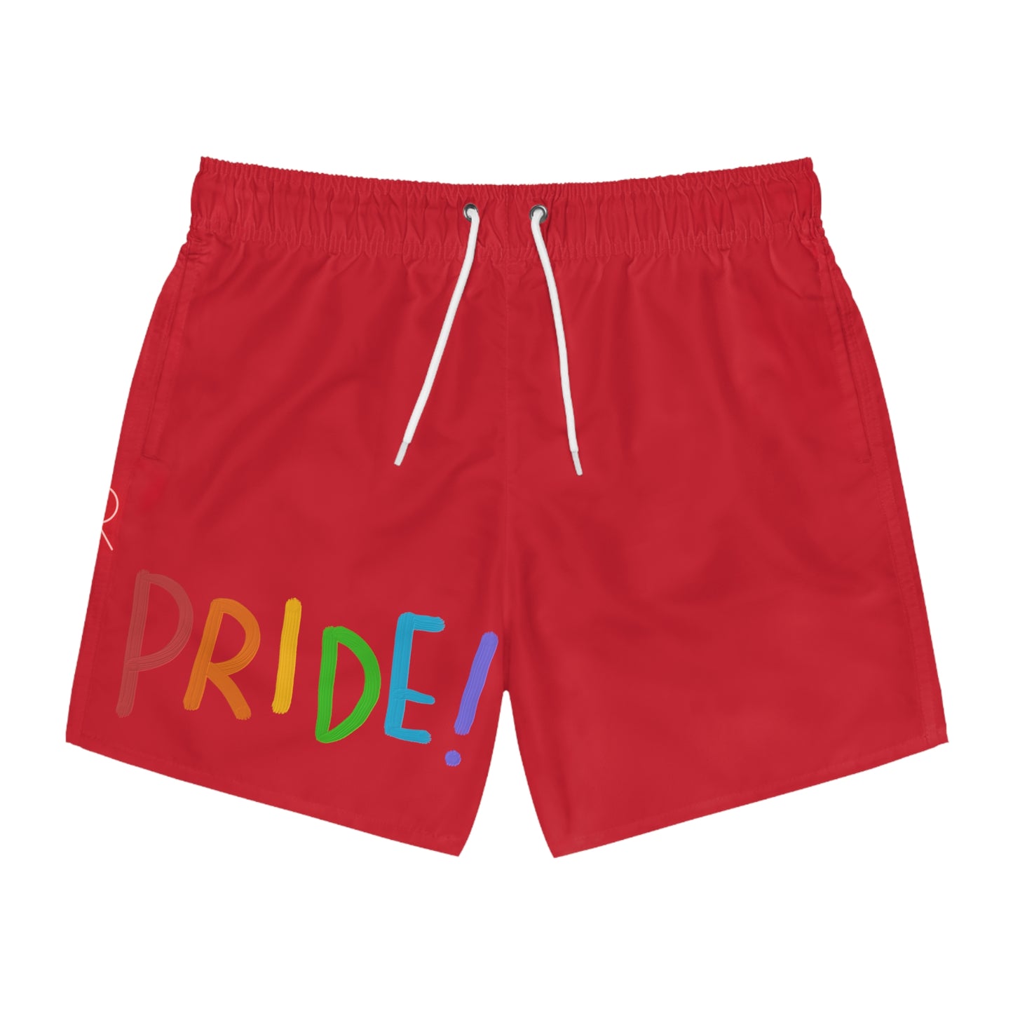 Swim Trunks: LGBTQ Pride Dark Red