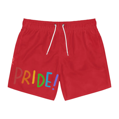 Swim Trunks: LGBTQ Pride Dark Red