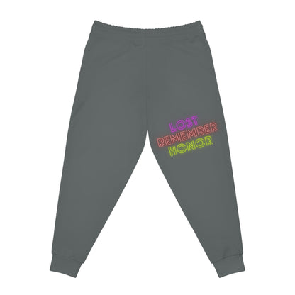 Athletic Joggers: Crazy Penguin World Logo Dark Grey