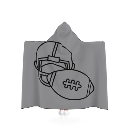 Hooded Blanket: Football Grey