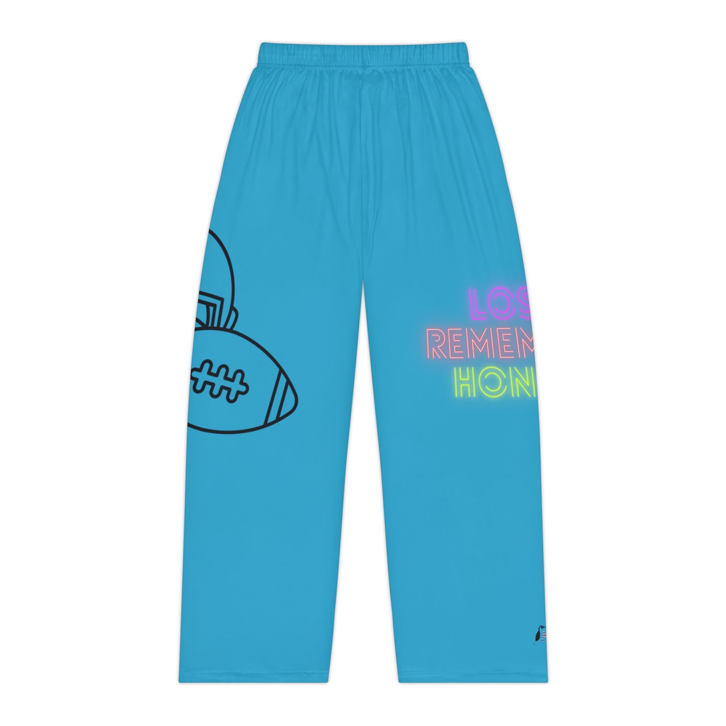 Women's Pajama Pants: Football Turquoise