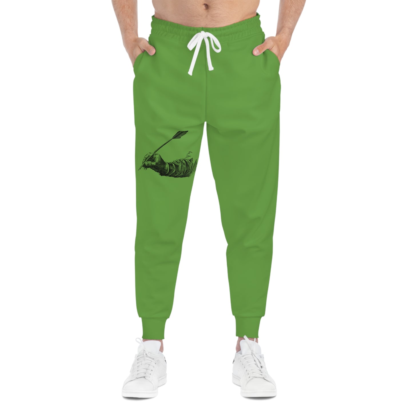 Athletic Joggers: Writing Green