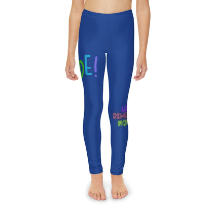 Youth Full-Length Leggings: LGBTQ Pride Dark Blue