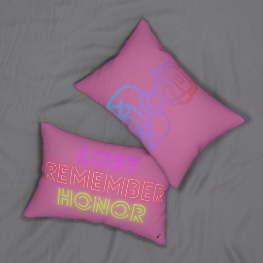 Spun Polyester Lumbar Pillow: Gaming Lite Pink