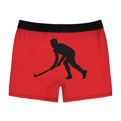 Men's Boxer Briefs: Hockey Red