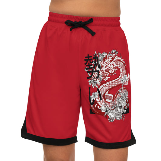 Basketball Rib Shorts: Dragons Dark Red