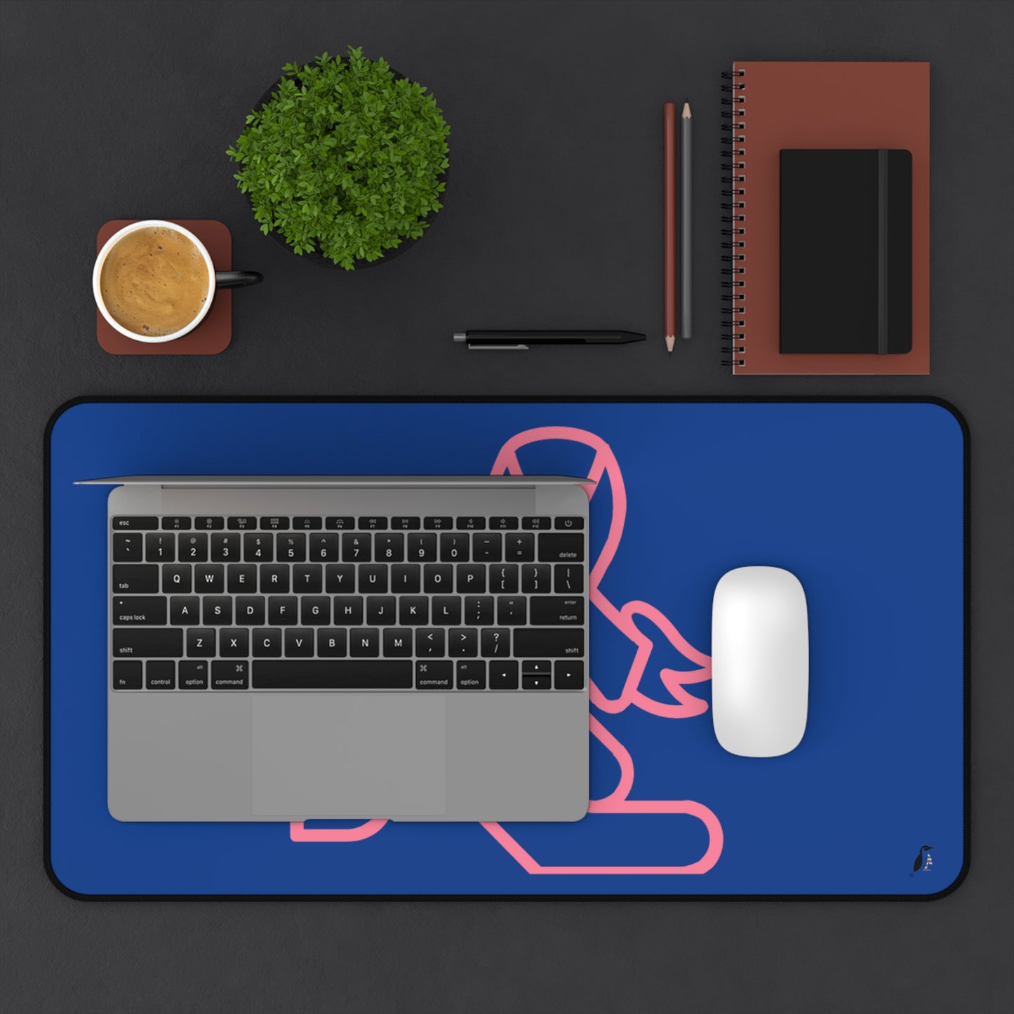 Desk Mat: Fight Cancer Dark Blue