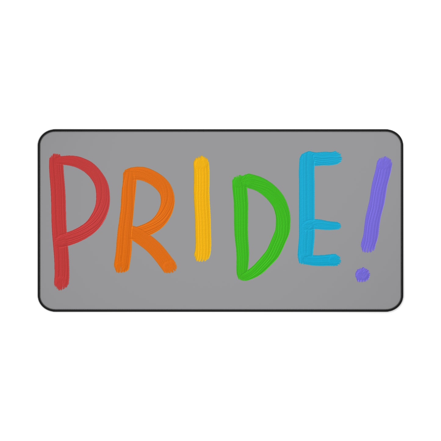 Desk Mat: LGBTQ Pride Grey