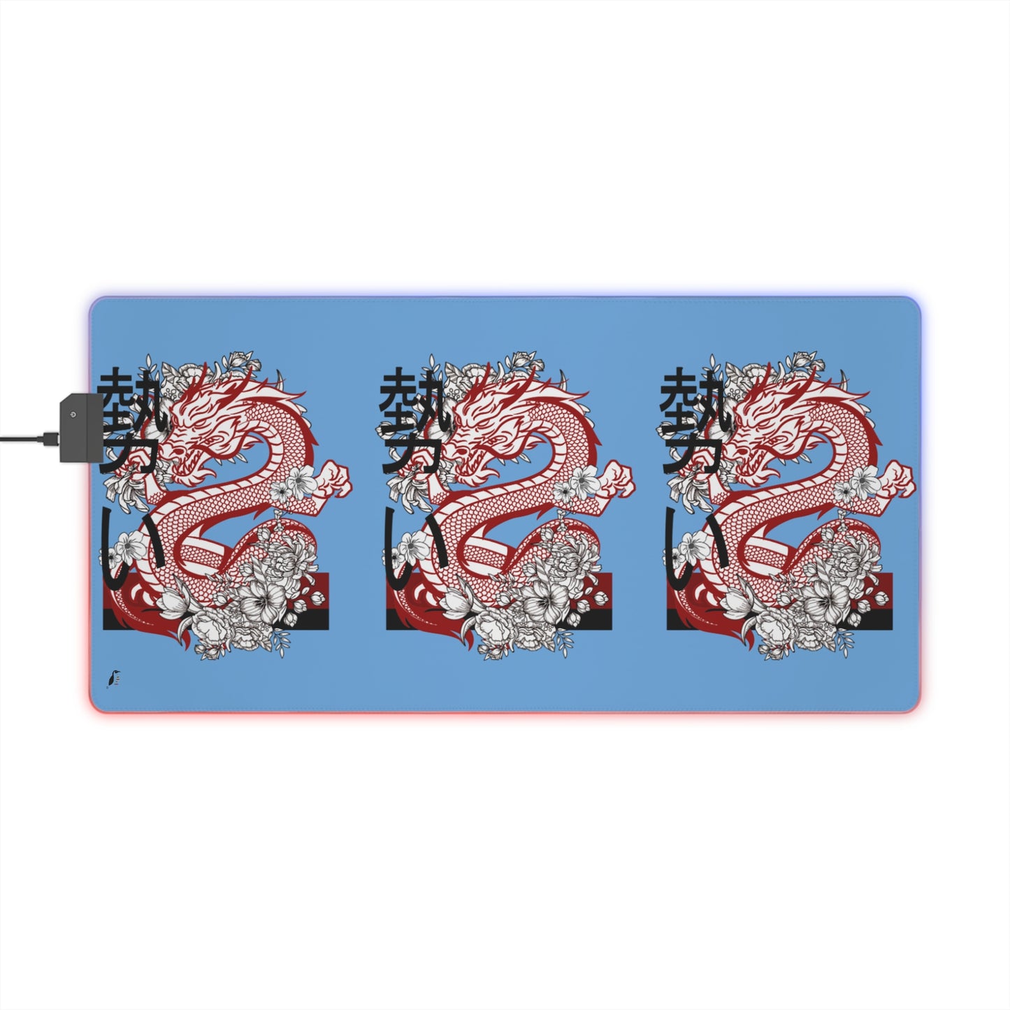 LED Gaming Mouse Pad: Dragons Lite Blue