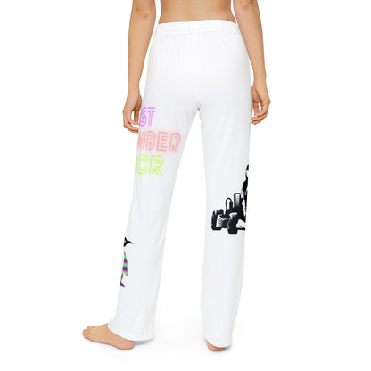 Kids Pajama Pants: Racing White