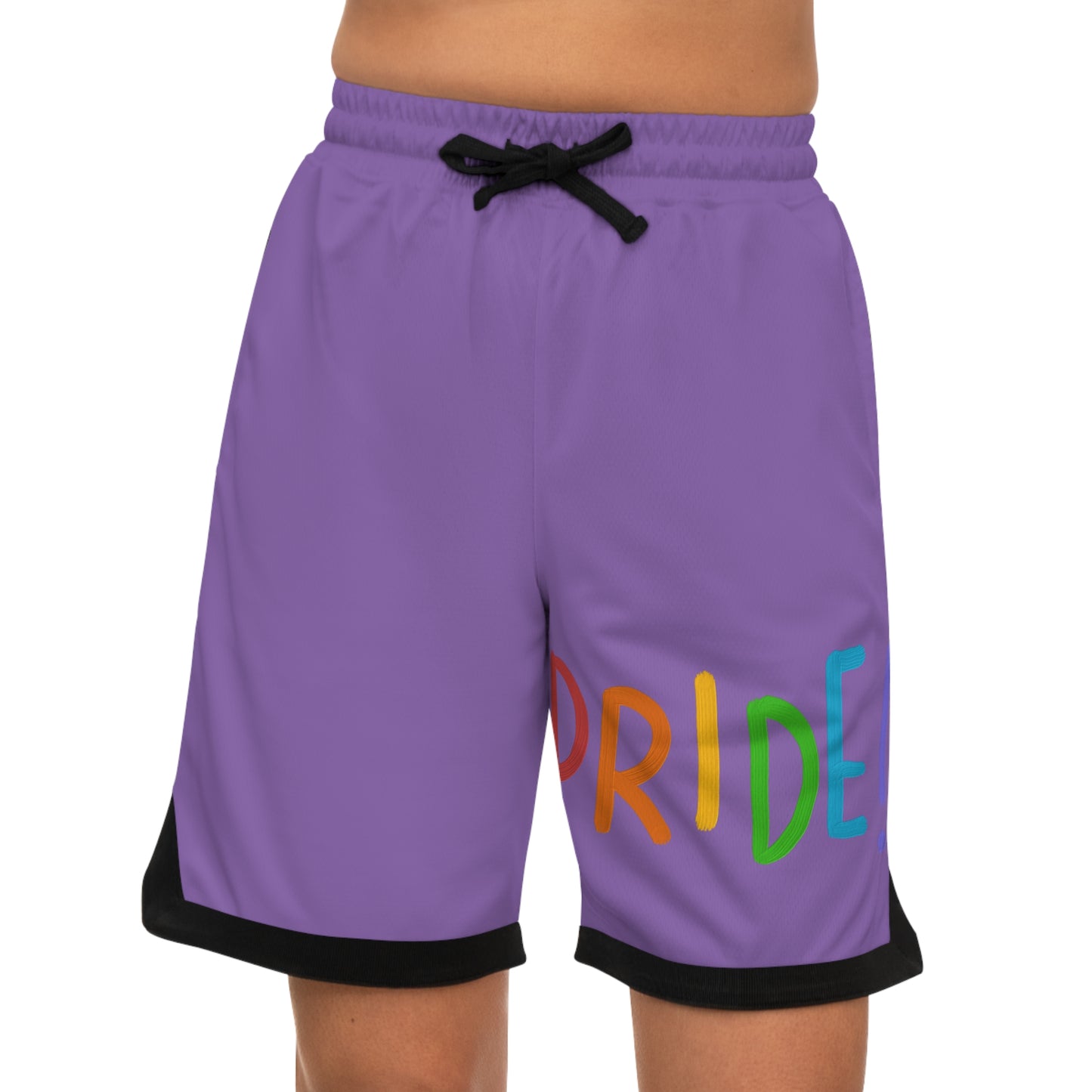 Basketball Rib Shorts: LGBTQ Pride Lite Purple