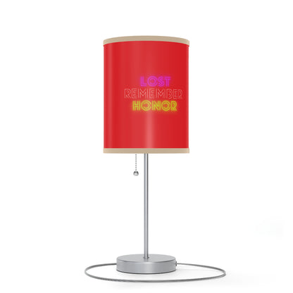 Lamp on a Stand, US|CA plug: Fight Cancer Red