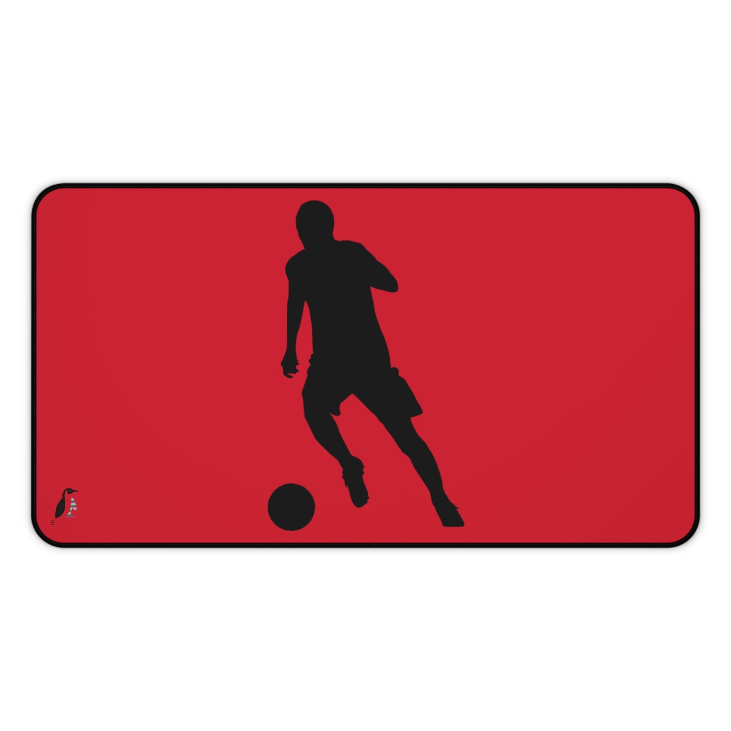 Desk Mat: Soccer Dark Red