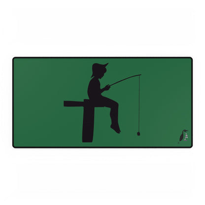 Desk Mats: Fishing Dark Green