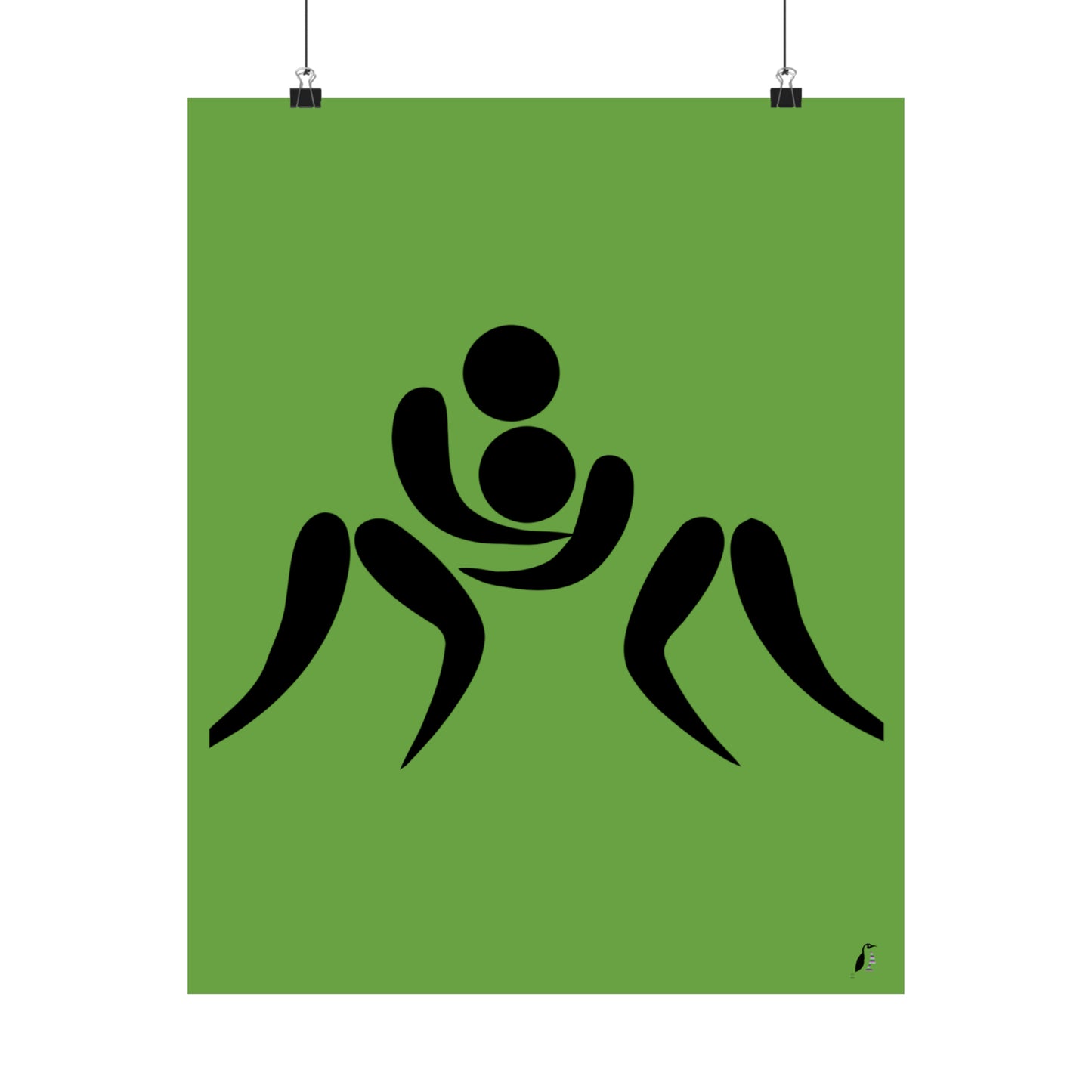 Premium Matte Vertical Posters: Wrestling Green