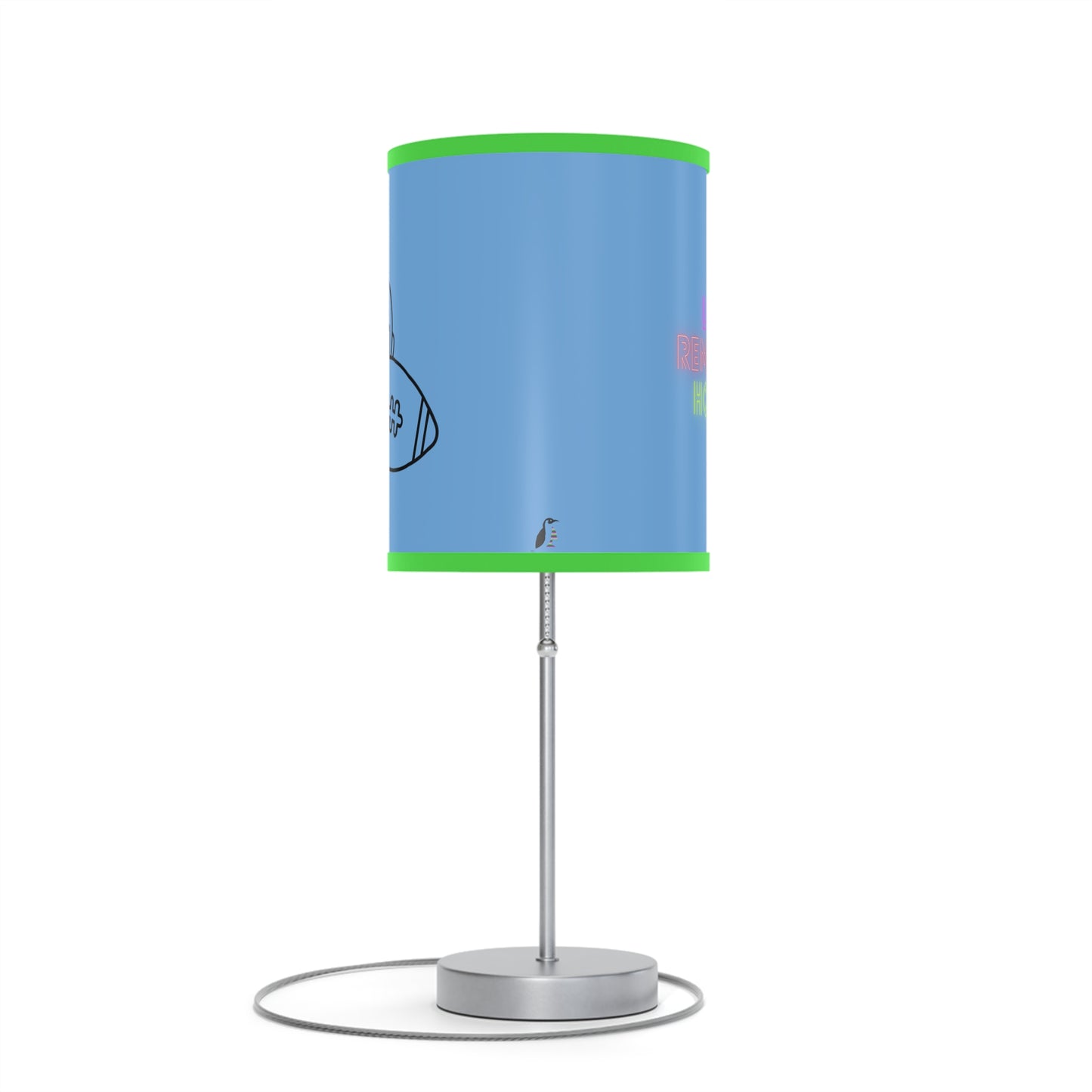 Lamp on a Stand, US|CA plug: Football Lite Blue