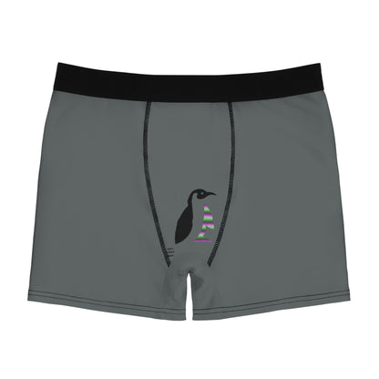 Men's Boxer Briefs: Fishing Dark Grey