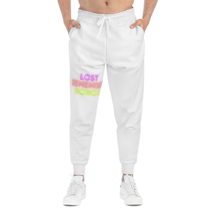 Athletic Joggers: Lost Remember Honor White