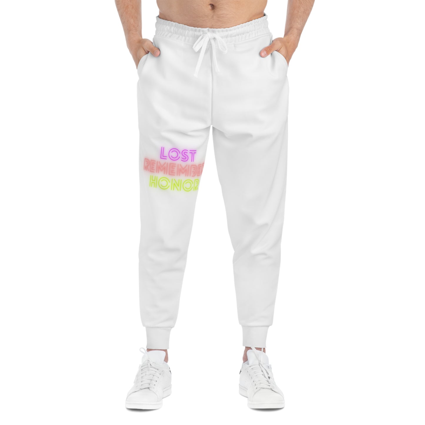 Athletic Joggers: Lost Remember Honor White