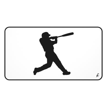 Desk Mat: Baseball White