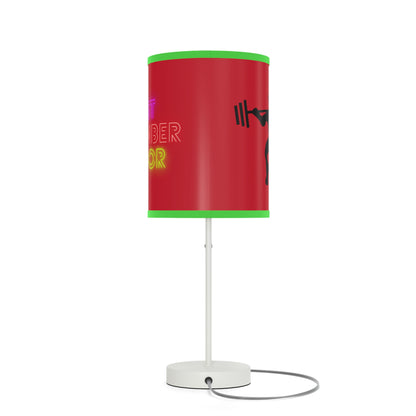 Lamp on a Stand, US|CA plug: Weightlifting Dark Red