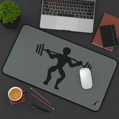 Desk Mat: Weightlifting Dark Grey