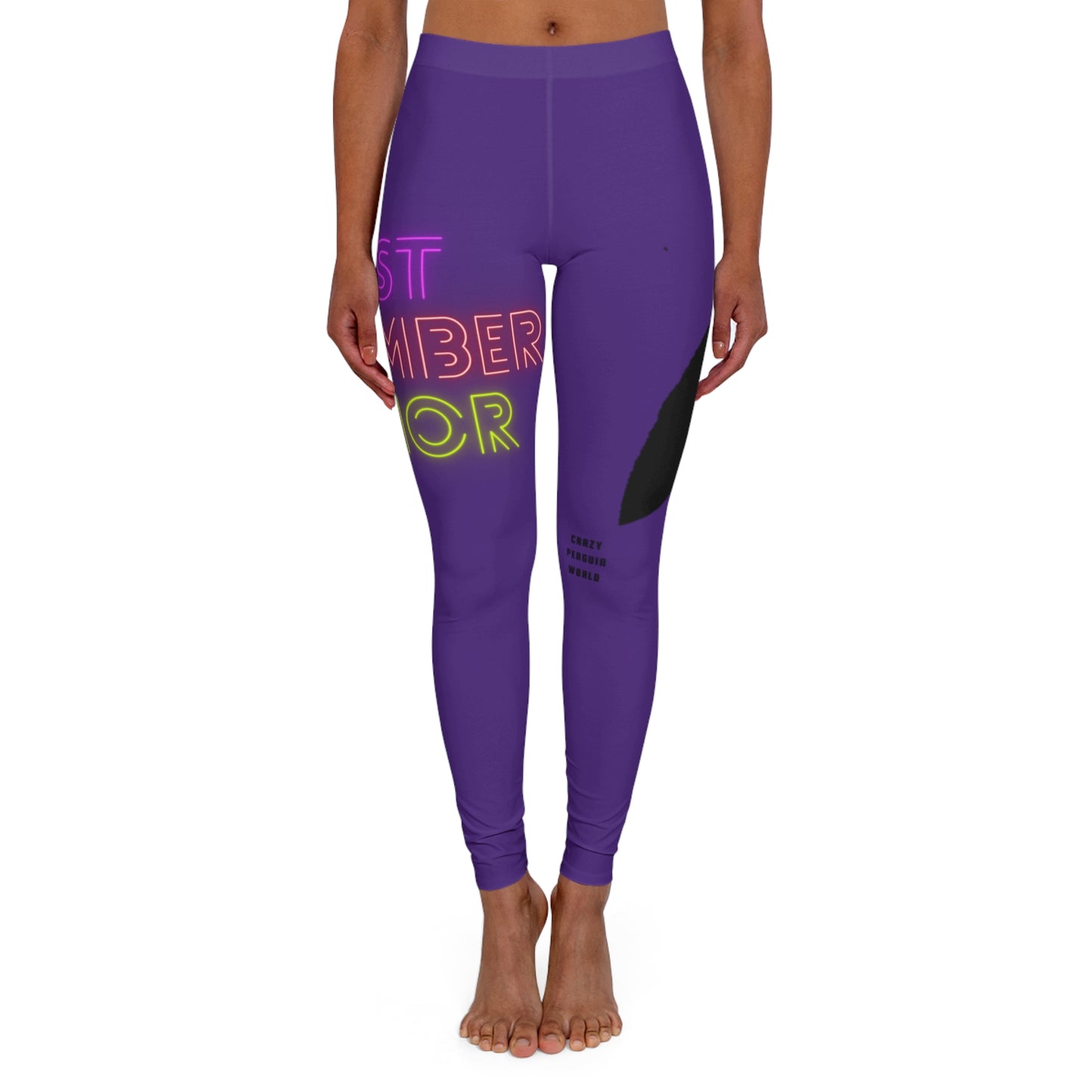 Women's Spandex Leggings: Lost Remember Honor Purple