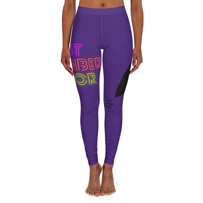 Women's Spandex Leggings: Lost Remember Honor Purple