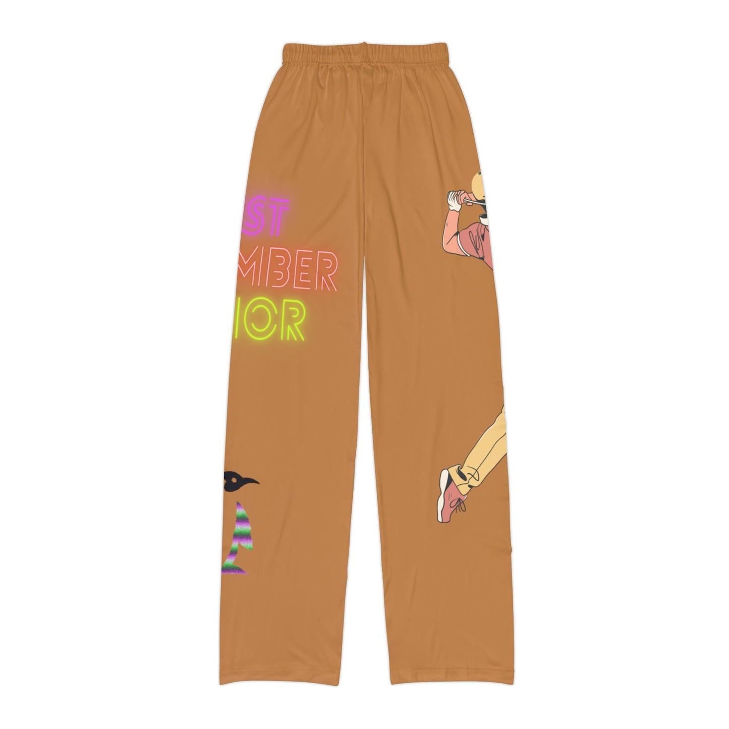 Kids Pajama Pants: Golf Lite Brown