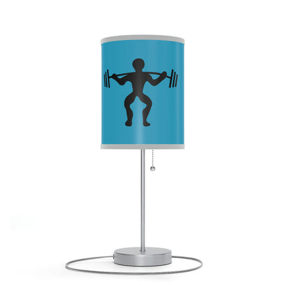 Lamp on a Stand, US|CA plug: Weightlifting Turquoise