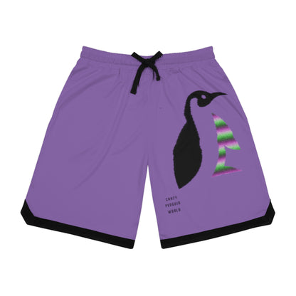 Basketball Rib Shorts: Crazy Penguin World Logo Lite Purple