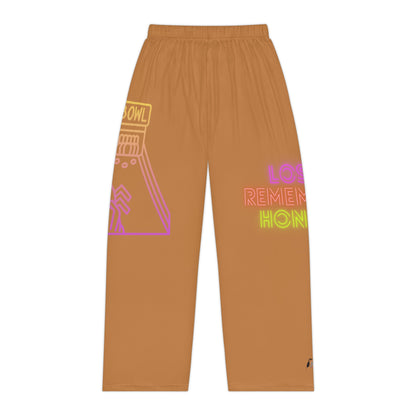 Women's Pajama Pants: Bowling Lite Brown