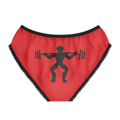 Women's Briefs: Weightlifting Red