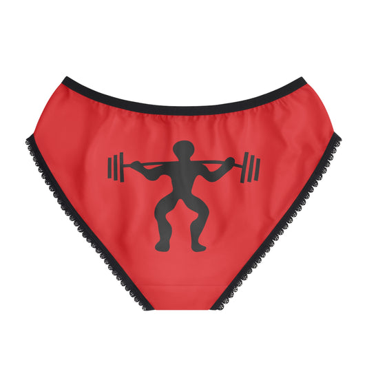 Women's Briefs: Weightlifting Red