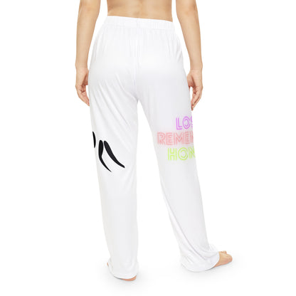 Pambabaeng Pajama Pants: Wrestling White 