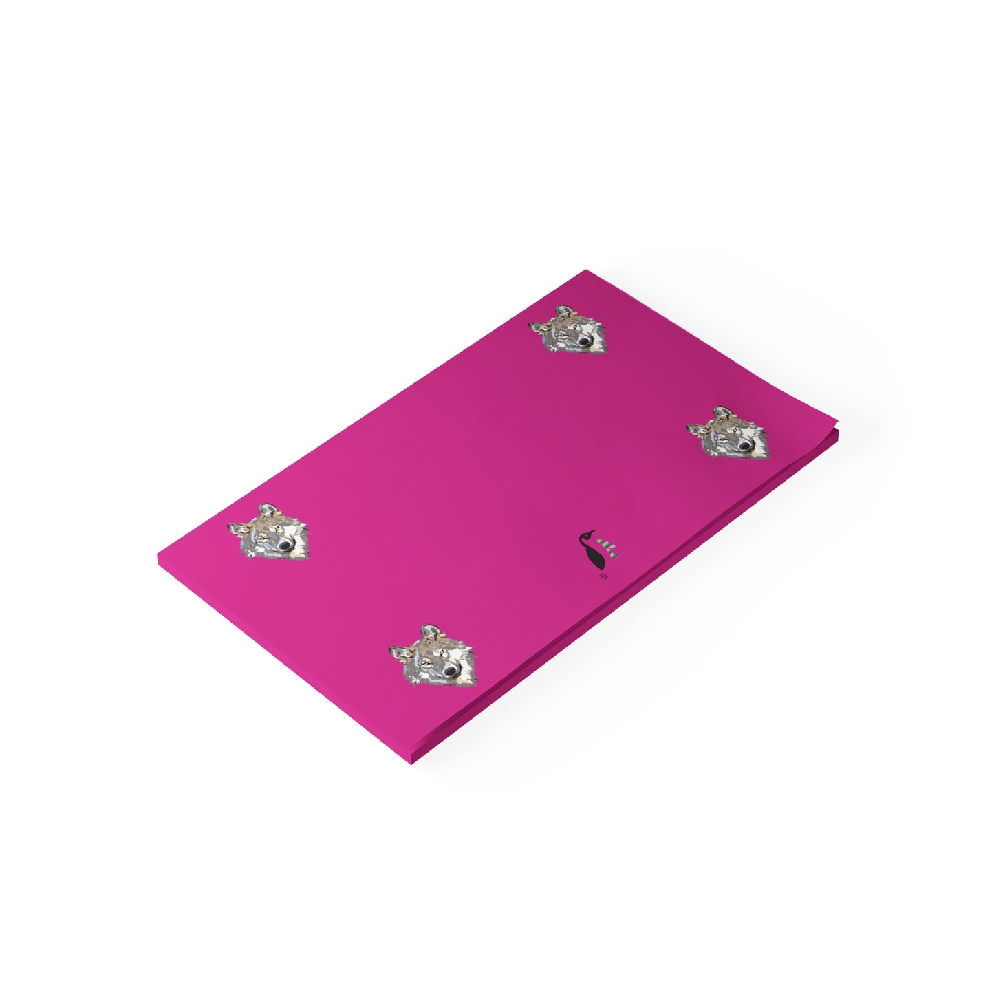 Post-it® Note Pads: Wolves Pink