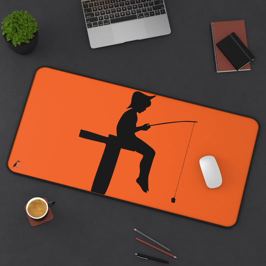 Desk Mat: Fishing Orange