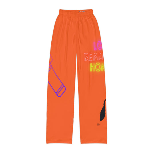 Kids Pajama Pants: Music Orange