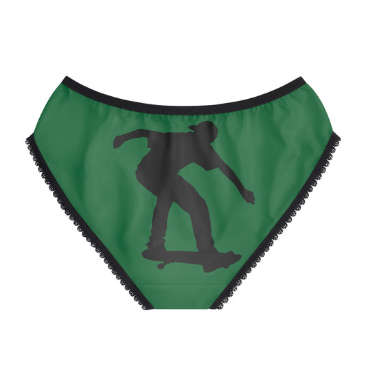 Women's Briefs: Skateboarding Dark Green