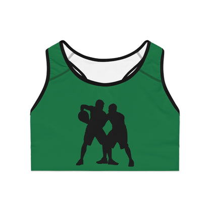 Sports Bra: Basketball Dark Green